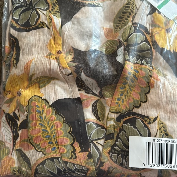 Jessica Simpson Chiffon Lailaa Duster Cloverfield Green Black Orange Size M - Picture 3 of 4